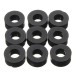 Suleve 200Pcs Flat Nylon Washer Black Round Spacer Washer Standoff Fastener Hardware 7*3*L