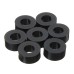 Suleve 200Pcs Flat Nylon Washer Black Round Spacer Washer Standoff Fastener Hardware 7*4*L