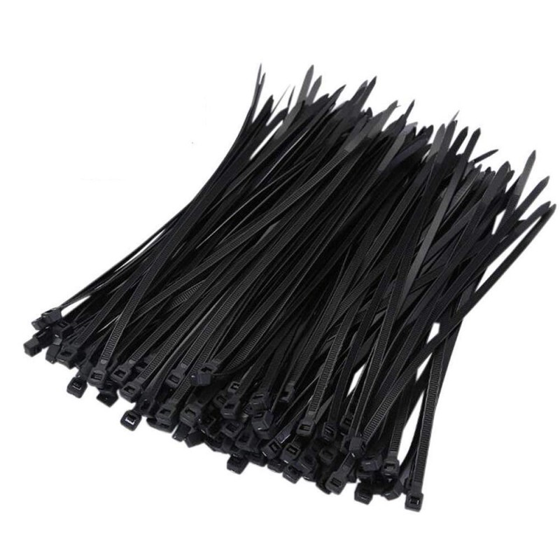 Suleve ZT08 Nylon 250Pcs 8mm 15/20/25/30/35/40cm Black/White Nylon Self-locking Cable Tie Zip Ties Strong Tensile Strength