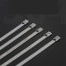 Suleve ZT09 100Pcs 100-400mm Stainless Steel Zip Tie Self Locking Cable Organizer Ties