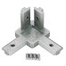 Suleve™ CJ40 T Slot 3 Way 90 Degree Inside Corner Connector Joint Bracket for 4040 Series Aluminum Profile