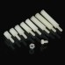 Suleve™ M2NH2 M2 Nylon Screw White Hex Screw Nut Nylon PCB Standoff Assortment Kit 140Pcs