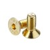 Suleve™ M4AH2 50Pcs Titanium Plated M4 Hex Socket Flat Countersunk  Head Screws Alloy Steel 12.9 Grade Screw Bolt M4*10