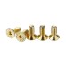 Suleve™ M4AH2 50Pcs Titanium Plated M4 Hex Socket Flat Countersunk  Head Screws Alloy Steel 12.9 Grade Screw Bolt M4*10