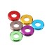 Suleve™ M5AW1 10Pcs M5 Aluminum Alloy Flat Fender Screw Washer Spacer Gasket Multicolor