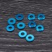 Suleve™ M5AW1 10Pcs M5 Aluminum Alloy Flat Fender Screw Washer Spacer Gasket Multicolor