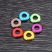 Suleve™ M5AW1 10Pcs M5 Aluminum Alloy Flat Fender Screw Washer Spacer Gasket Multicolor