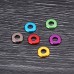 Suleve™ M5AW1 10Pcs M5 Aluminum Alloy Flat Fender Screw Washer Spacer Gasket Multicolor