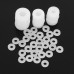 Suleve™ MXNW2 100pcs M2 M3 M4 M5 White Nylon Flat Washer Gasket Thickness 1mm