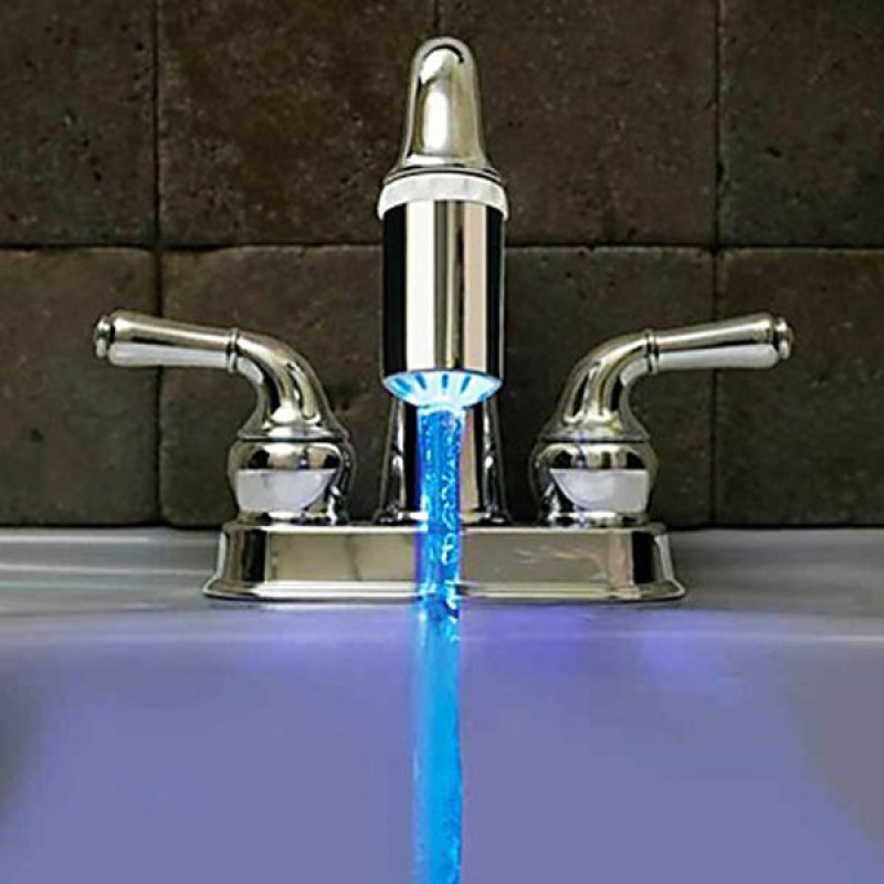 Temperature Sensor Tap No Battery Water Faucet 3 Color Glow LED