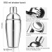 9Pcs Cocktail Stainless Steel Shaker Set Cocktail Edelstahl Bar Set Mixer Silber