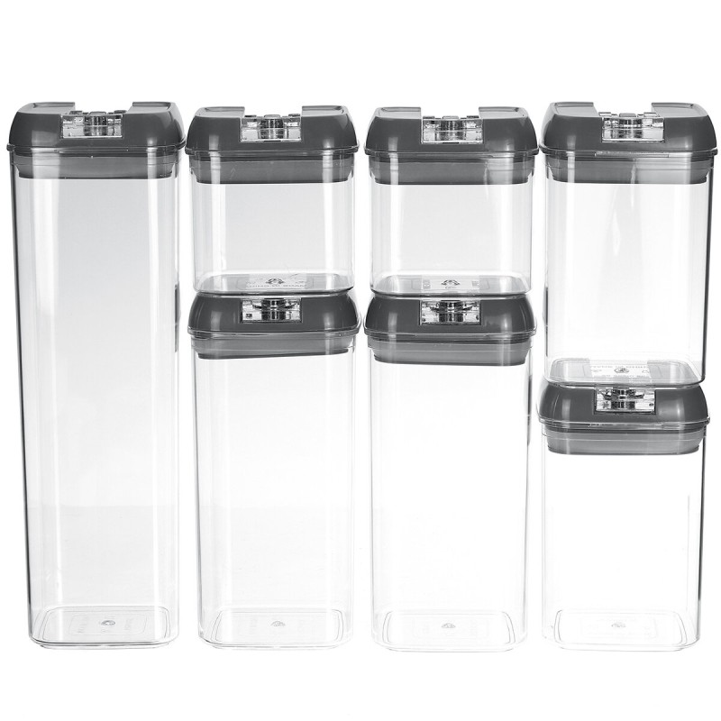 Food Containers Plastic Storage Kitchen Tank Airtight 7Pcs