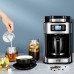 Fully Automatic 2 In1 Coffee Machine Maker Espresso Coffee Machine Drip Coffee Electric Bean Grinder LED-Display Home Automatic Keep Warm Grinder Machine