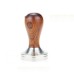 HiBREW 51MM/58MM Tamper Coffee Powder Handle 304 Stainless Steel Solid Wood