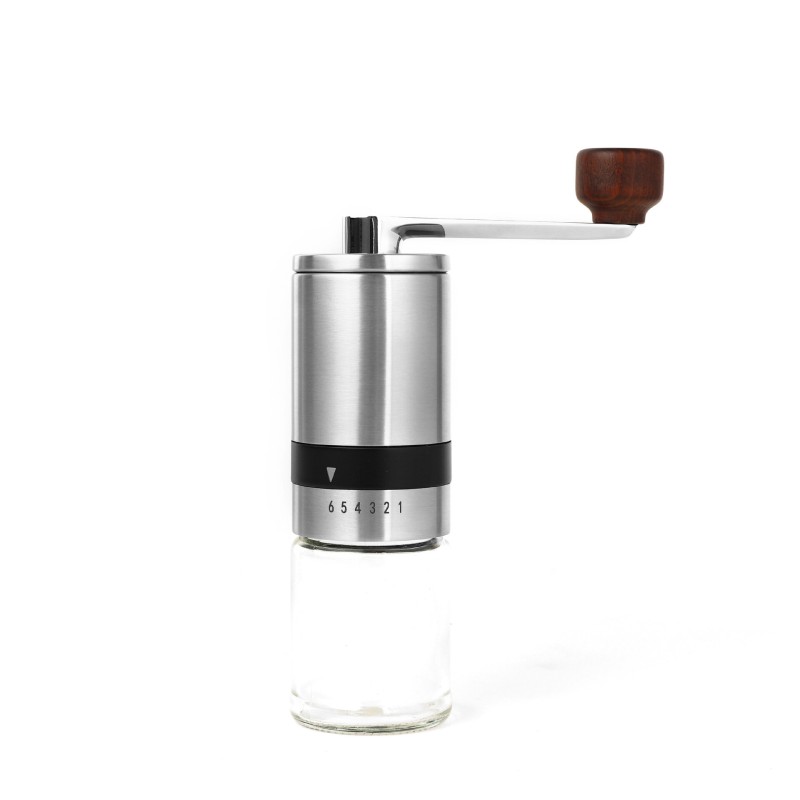 Manual Coffee Grinder Portable Coffee Bean Grinder Stainless Steel Grinder 6-gear Aadjustment