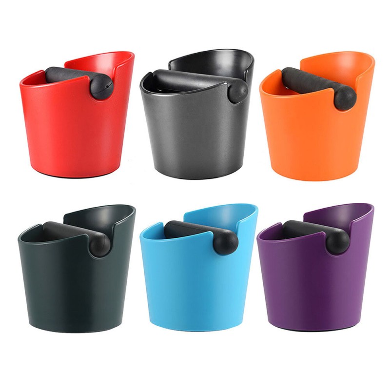 Plastic Coffee Slag Bucket Box Shock-Absorbent Portable Espresso Dump Bin Grind Waste Bin Anti-slip Removable Bar Coffee Accessories With Removable Knock Bar