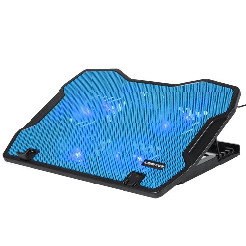 4 Fan Adjustable Laptop Cooling Pad Cooler Portable Stand For 14-17inch Laptop