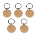 TWOTREES® 5Pcs Blank Wooden Keychain Diy Wooden Keychain Key Tag Anti-Lost Wood Accessories for Laser Engraving