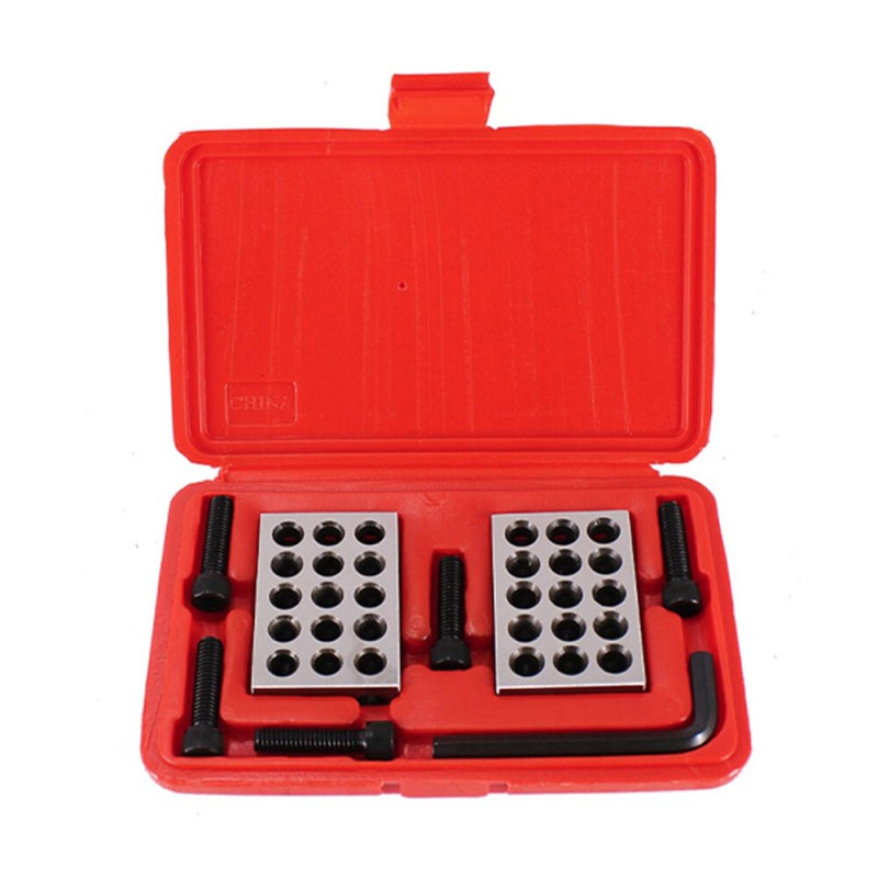 1-2-3" (25-50-75mm) Metric System Ultra Precision Parallel Blocks Set 23 Holes Iron Gauge Block Tool Kit