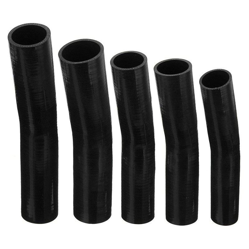 150mm Black Silicone Hose Rubber 15 Degree Elbow Bend Hose Air Water Coolant Joiner Pipe Tube