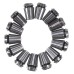 C20-ER20A-100L Collet Chuck Holder with 14PCS ER20 Spring Collet for CNC Milling Lathe Tool