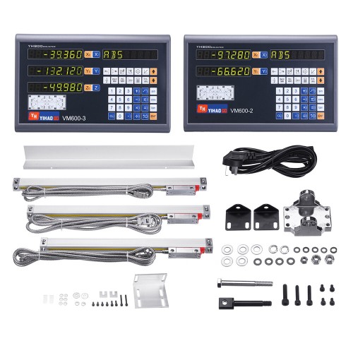 YIHAOGD YH 2/3 Axis Grating CNC Milling Digital Readout Display DRO / TTL 50-1100mm Electronic Linear Scale Encoders Lathe Tool