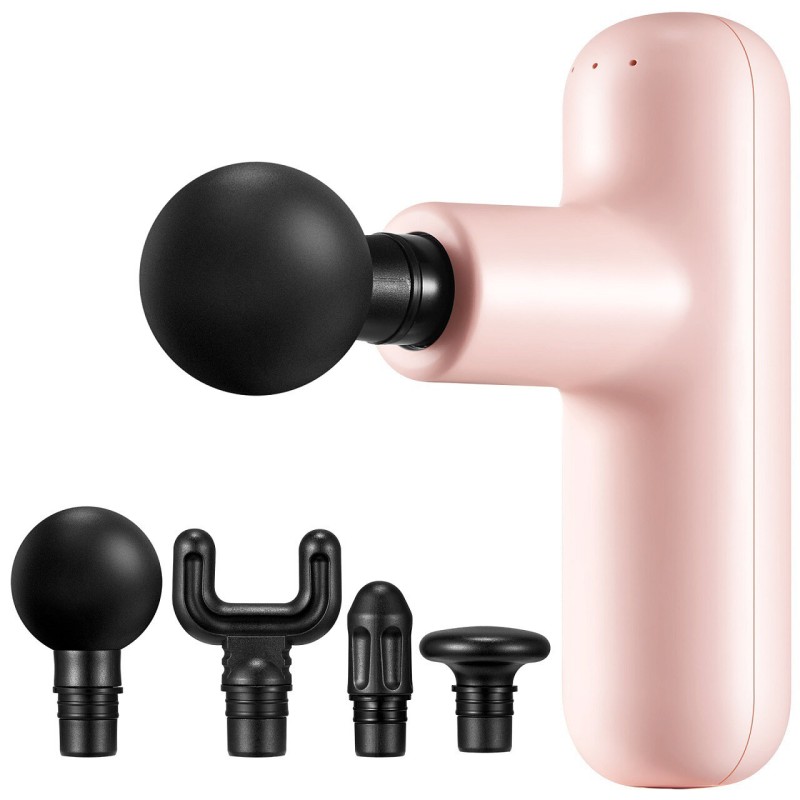 SK6 Powerful Mini Muscle Massage Gun 4 Speed Adjustment Type C Rechargeable Portable Fascia Gun with 4 Message Head
