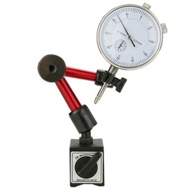 0-10mm/30mm/0.8mm Dial Indicator Magnetic Holder Dial Gauge Magnetic Stand Base Micrometer Measuring Tool