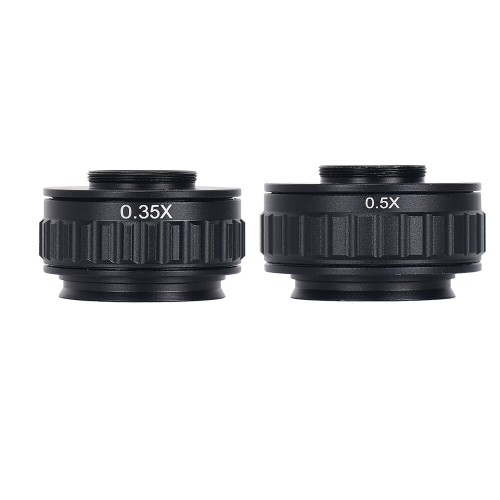0.35X 0.5X C mount Lens Adapter Focus Adjustable Camera Installation C mount Adapter to New Type Trinocular Stereo microscope