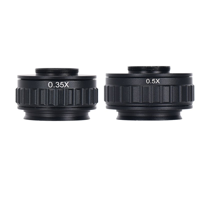 0.35X 0.5X C mount Lens Adapter Focus Adjustable Camera Installation C mount Adapter to New Type Trinocular Stereo microscope