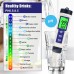 5 in1 Pool Salt Tester Digital Salinity Meter High Accuracy IP67 Waterproof with PPM PPT % Display Auto-Off Energy Efficient for Pools Aquariums Seawater