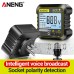 ANENG AC10+ Digital Display Socket with LCD Screen Voice Broadcast Leakage Protection Phase Meter Plug For Reliable Performance- Ideal for Standard Power Outlets