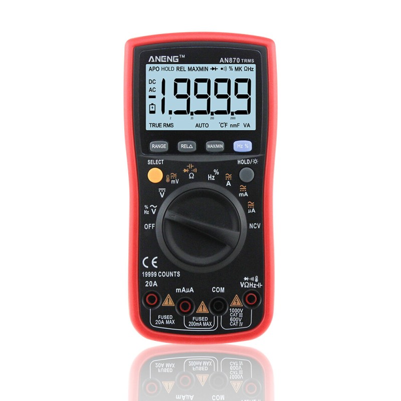 ANENG AN870 Auto Range Digital Precision Multimeter 19999 Counts True-RMS NCV Ohmmeter Tester