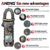 ANENG CM82 Clamp Meter DC/AC 600A Current Voltage 6000 Counts Multimeter Ammeter Tester Car Amp Hz Capacitance NCV Ohm Test