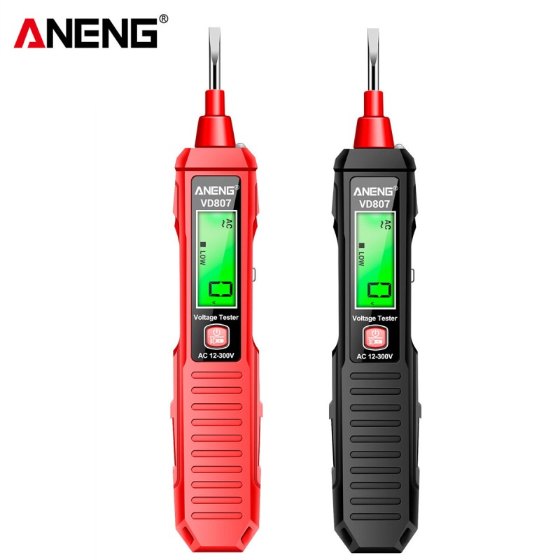 ANENG VD807 Voltage Tester Pen High-Sensitivity Induction 12-300V Measurement Range with Sound and Light Alarm System LED Lighting Auto Power Off Safety Tool for Household and Professionals