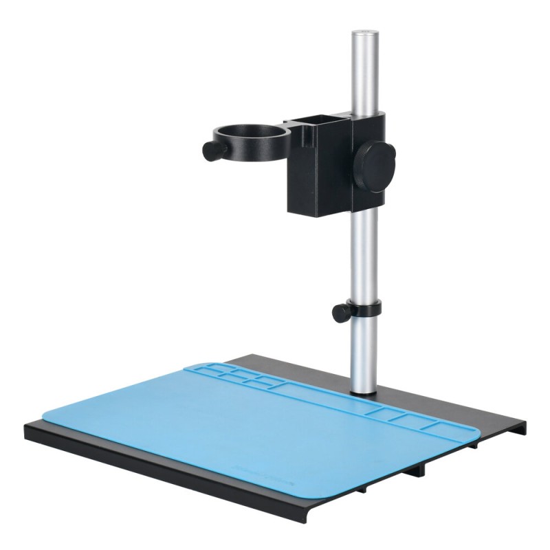 Aluminum Alloy Adjustable Focusing Bracket Stand for HDMI USB Digital Microscope Camera with 40mm and 50mm Adapter High Temperature Resistant Pad for Precision Inspections