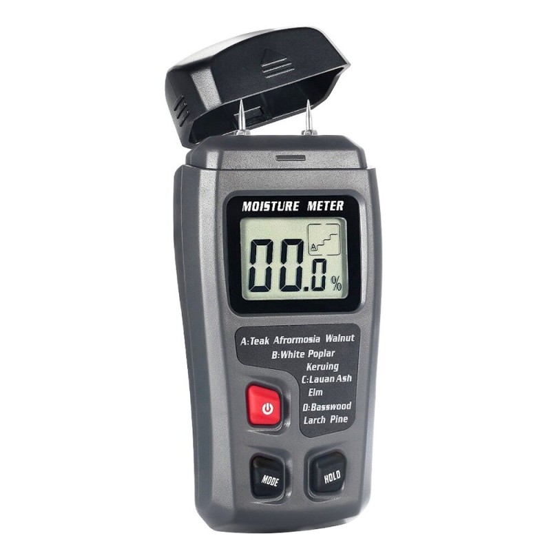 BSIDE EMT01 Digital LCD Portable 0~99.9% Wood Moisture Meter Integral Pins Auto Power Off