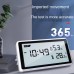 Deli Electronic Thermometer Hygrometer Weather Station with High Precision 0.1℃ Temperature Humidity LCD Display Clock Function Long Battery Life- Ultimate Indoor Weather Monitoring Station