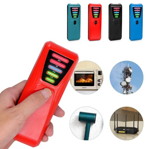 FS-2 Radiation Tester Multi-Level Electromagnetic Field Tester with Wide Range EMF Test Powered by 9V Battery Convenient for Personal and Professional Use Available in Black Red Green and Blue Options