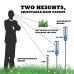 Freeze-Proof Outdoor Rain Gauge Adjustable Height Sturdy Stake Large Clear Numbers Easy Read with Blue Strip Technology Rust-Resistant Metal Stake Ideal for Gardens Lawns Patios - Accurate Weather Monitoring Tool