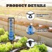 Freeze-Proof Outdoor Rain Gauge Adjustable Height Sturdy Stake Large Clear Numbers Easy Read with Blue Strip Technology Rust-Resistant Metal Stake Ideal for Gardens Lawns Patios - Accurate Weather Monitoring Tool