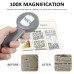 HM020 16MP 100X High Definition handheld Magnifying Glass Digital Magnifier Device with 2-inch IPS Screen 8 LED Lights USB Connectivity Multi-Language Support