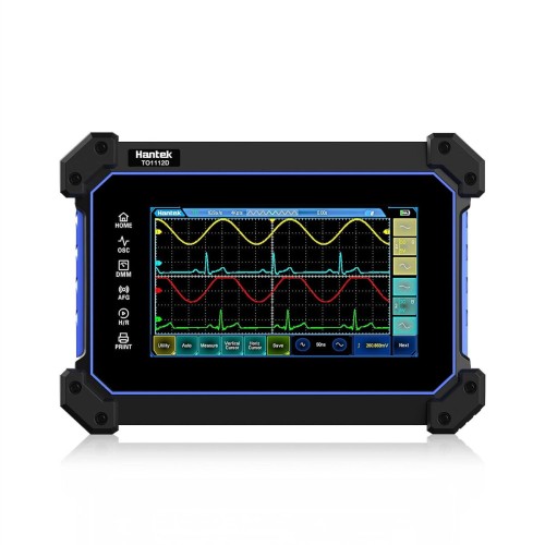 Hantek TO1112/TO1112C/TO1112D Touch Screen Tablet Oscilloscope 2 Channel Handheld Digital Oscilloscope with Signal Generator and Multimeter 110MHz