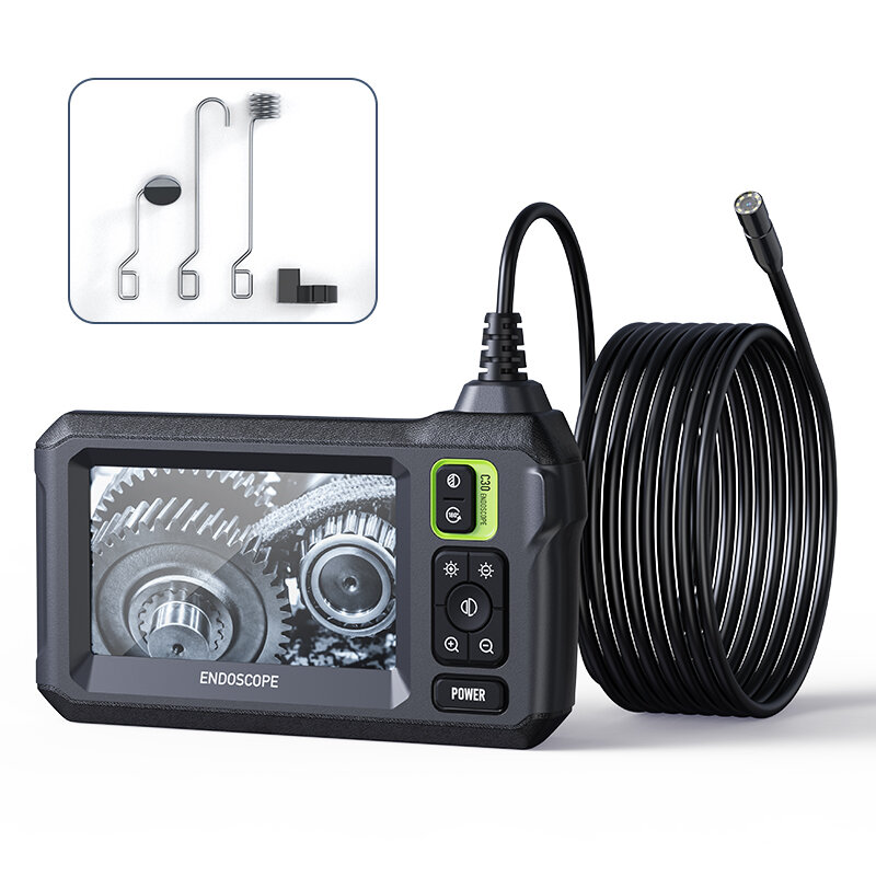 INSKAM 4.3" IPS Display Endoscope Inspection Camera 1080P HD Short 2.7cm Lens 170° View for Narrow ducts 3.5H Long-Life 2000mAh Battery IP67 Waterproof