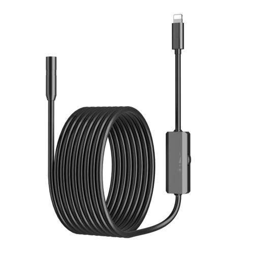 【IOS Soft Line】Endoscope Camera For iPhone APPLE 8MM Cars Endoscopic Flexible Line IP68 Waterproof 8 LEDs Borescope Inspection For iPhone For iOS