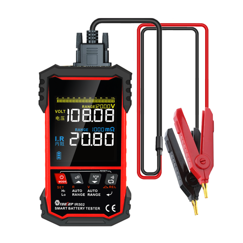 IR502/IR500 ±120V 500Ω Battery Internal Resistance Tester 4-Wire Kelvin Test Lead-acid Lithium Nickel-cadmium Batteries Tool