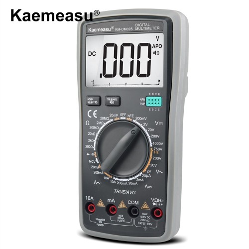 Kaemeasu KM-DM02S Digital Multimeter with Voice Broadcast True RMS Measurement Non-Contact Voltage Detection High Precision Auto-Ranging Multimeter for Electrical Troubleshooting