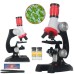 Kids Microscope Kit 100-1200X LED Biological Science Lab Toy Gift Explore Microscopic World Foster Curiosity Easy Operation