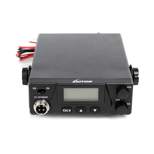 LT-505MAX Shortwave CB Boat Radio for Marine Use with 10km Range 27MHz-39MHz Frequency Lithium Battery Dustproof Feature and Vehicle Mount Capability for Reliable Communication and Navigation