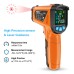 MESTEK Advanced Infrared Thermometer IRO2C Wide Temperature Range (-50°C to 800°C) Adjustable Emissivity 12-Point Laser Inverted Color Screen HD Backlight Accurate Measurements Ideal for Industrial HVAC and Home Use